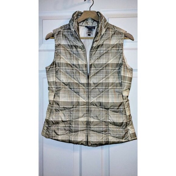 PATAGONIA Down With It Vest Headlands Plaid Driftwood - Picture 1 of 6